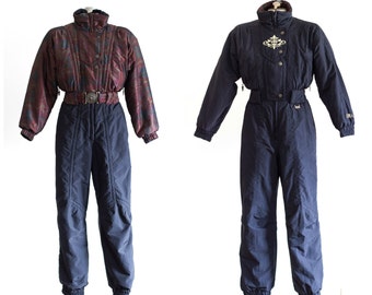 1990s belted reversible ski suit