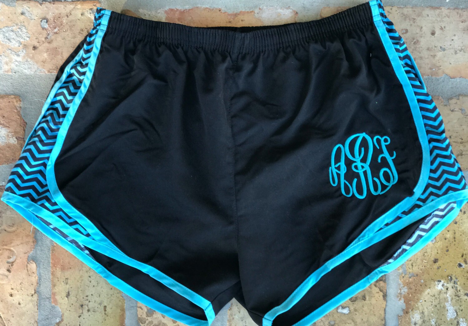 Chevron Monogrammed Running Shorts Youth by ProperlySouthernEtsy