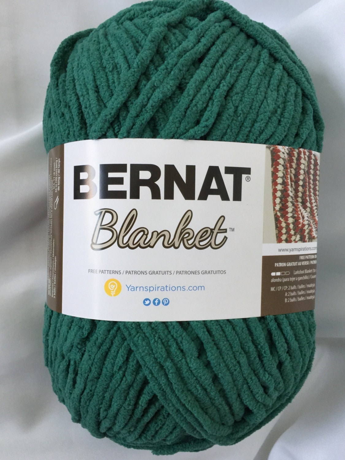 Malachite 10802 Bernat Blanket Yarn Big 10.5 oz Skein UPC