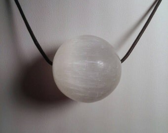 Natural Selenite Necklace | Selenite Pendant | Selenite Necklace