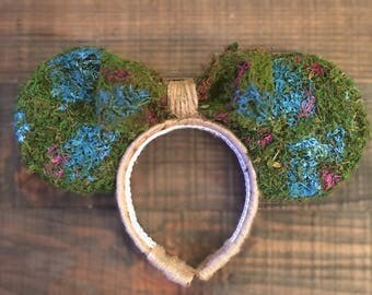 Moss wall, mossy wall, pandora, moss ears, topiary ears, pandora ears, moss wall ears, hub grass ears, avatar ears, burlap, hubgrass