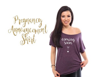 coming soon Pregnancy Announcement Shirts Cute Gender Reveal Idea Funny TShirts Bridal Shower Gift Pregnancy Shirt Maternity Shirt Gifts