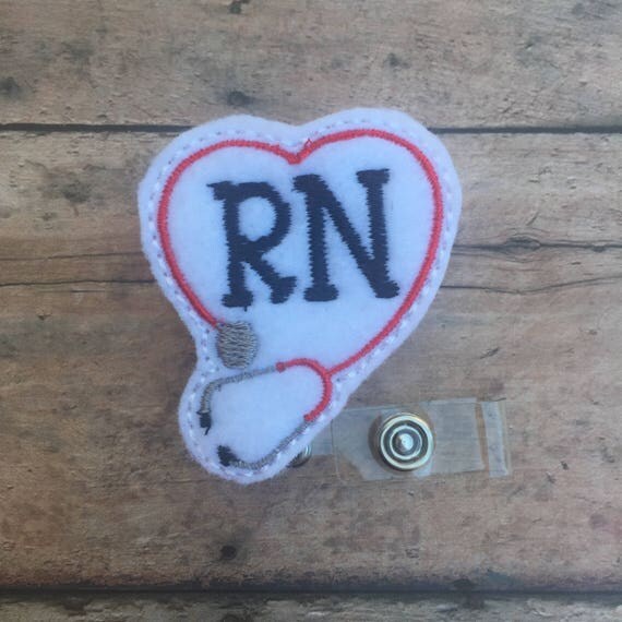 RN Badge Clip RN badge reel nurses retractable badge reel