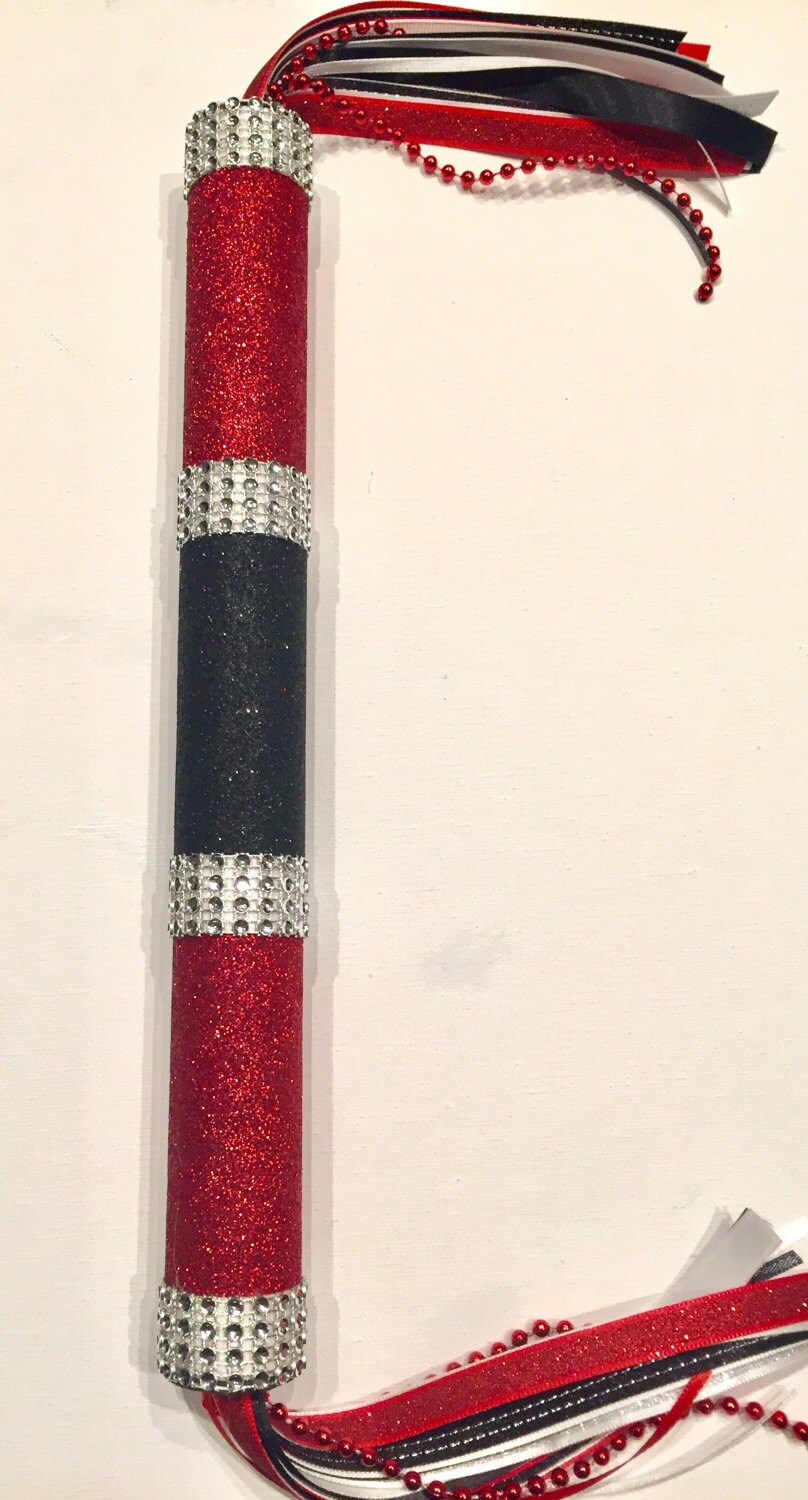 Cheerleading Spirit Stick Cheer Stick Black and Red