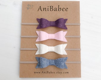 Baby Headband, Bow Headband Set, Baby-Girl Bow Headband, Baby Bow Headband, Felt Bow Headband, Baby Headband Set, Baby Headband Bows
