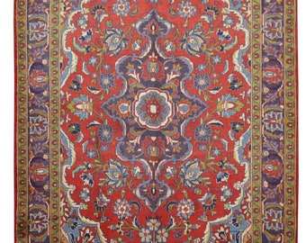 Old Vintage Persian Rug (turkish rug afghan rug) Golpayegan Hand Knotted Wool Pile Free Shipping -1960s- Size 227x170 Cm