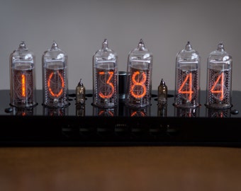 IN-14 Nixie Tube Clock Black Enclosure