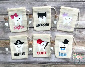 Personalized Tooth Fairy Bag, Tooth Fairy Keepsake, Tooth Fairy Pouch, Tooth Fairy Sack, Tooth Fairy Bag, Gift For Kids, Tooth Container