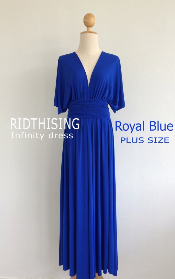 plus size royal blue wrap dress