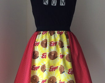 Stranger Things inspired Eggos Waffles SKIRT. Add a vest for dress outfit cosplay costume