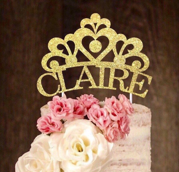 Princess cake topper crown cake topper custom made