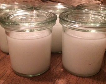 set of 5 - vintage mason jar candle