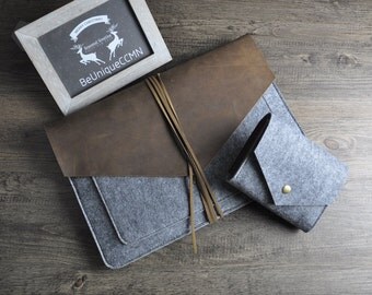 Felt Computer Case 12.5, 13.5, 14 inch Case, Dell XPS 13, Surface Book Cover,Lenovo Yoga 910,Custom Size Laptop Sleeve ,Pocketed Laptop Case