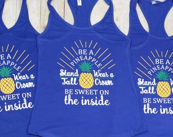 Be a Pineapple funny workout tanks for women, Cute womens tops, Fitness motivational tank tops, Exercise shirts, Funny gym tanks, ITK030