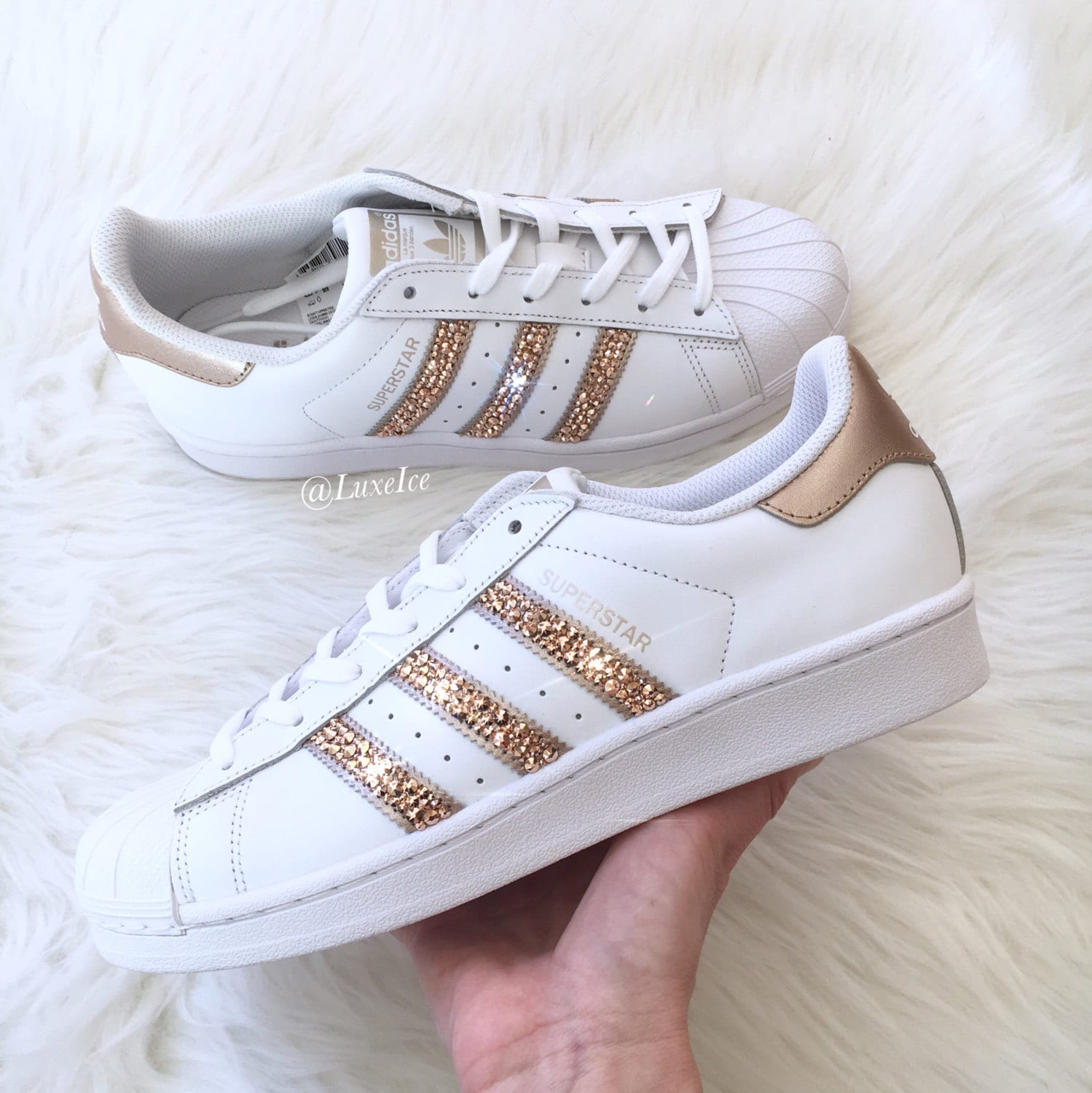 Adidas Originals Superstar White/Rose Gold with SWAROVSKI®