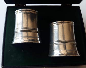 Vintage Norwegian Pewter shotglasses