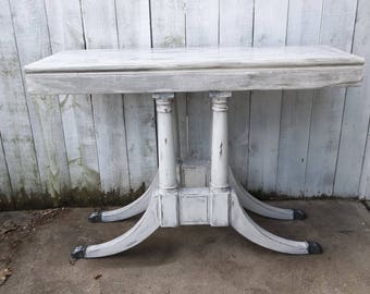 Entryway Table Claw Foot Duncan Phyfe Sideboard French Country Chic Entryway White Console Table Shabby Cottage Chic Foyer Table Sofa Table