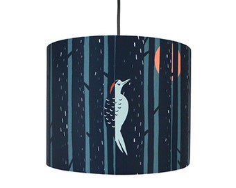 Woodpecker Forest Lamp Shade