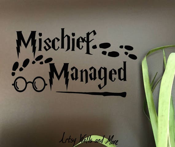 Mischief Managed Harry Potter wall vinyl decal Sticker quote