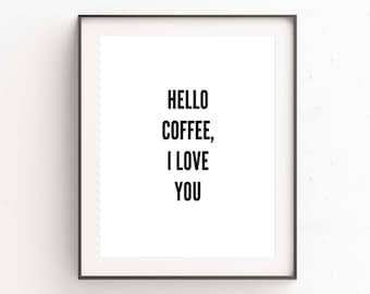 Coffee Wall Print | Funny Kitchen Art | Printables