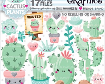 80%OFF - Cactus Clipart, Cactus Graphics, COMMERCIAL USE, Planner Accessories, Plant Cliparts, Succulent Cliparts, Cacti Cliparts