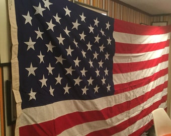 Vintage 50 Star American Coffin Flag