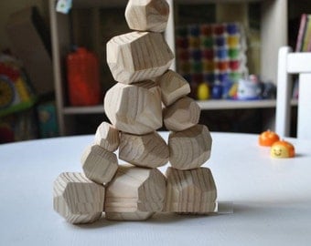 Wooden Blocks, Wooden rocks, Tumi ishi, Wooden stones, Balancer toy, Tumi Ishi Handmade Wooden Blocks, Geometric blocks, Natural wooden toy