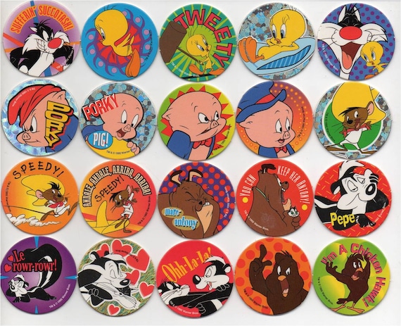 LOONEY TUNES Complete set of 60 Pogs Tazos Tasos Bugs