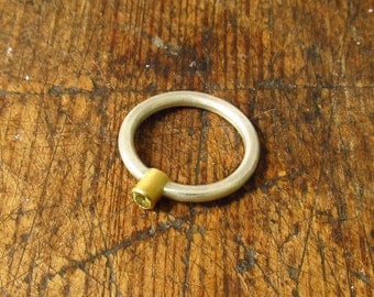 yellow sapphire 22k gold and silver ring