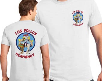 Los Pollos Hermanos 2 sided T-shirts Men's, Women's, Youth, Toddler and Baby Bodysuit Creeper Halloween Cosplay shirts