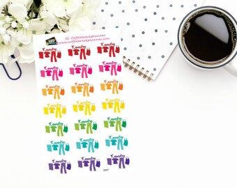 Planner Stickers |Laundry Stickers| Laundry Day Stickers|For use in a wide variety of planners and journals|D057