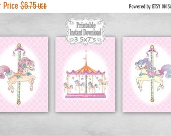 Merry go round print | Etsy