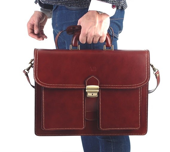 mens designer leather briefcase