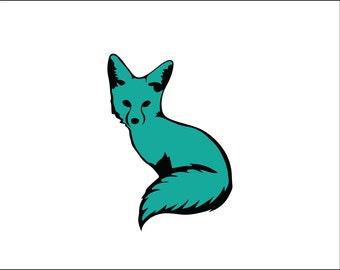 Fox decal, nature car decal, vinyl decal, exotic animal, unique cute car sticker, girly yeti tumbler, tumbler decal, cute fox silhouette