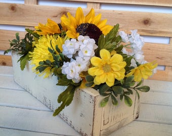Floral Arrangement, Sunflower Centerpiece, Sunflower Arrangement, Wedding Centerpiece