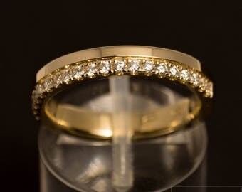 Half Memoryring/Alliance ring made of 585 gold with diamonds