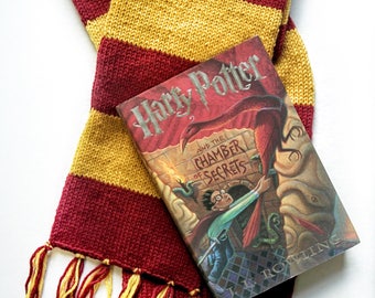 Harry Potter Scarf, Newt Scamander Scarf, Hogwarts House Scarf - ALL HOUSES, Wool Color block Scarf, Fantastic Beasts and where to find them