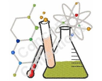 Lab Equipment Machine Embroidery Design