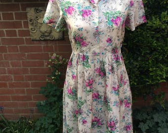 1940/50's Floral print Tea Dress