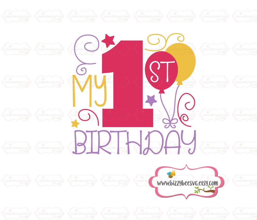 Download first birthday SVG, DXF, EPS cut file one cut file one svg ...