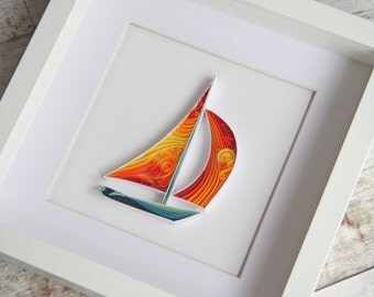 New Home Housewarming gift, Home wall art, nautical wall art, beach house decor, quilling art, home decor, birthday gift, new home gift
