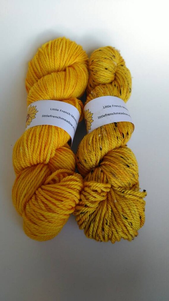 REDUCED Fields of Gold Aran Weight Yarn by LittleFrenchMeadow