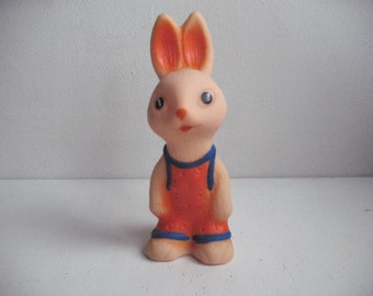 Vintage rubber toy Soviet vintage Soviet russian collectible Made in USSR toy animals Soviet toy rubber Rubber toy rabbit Kid toy