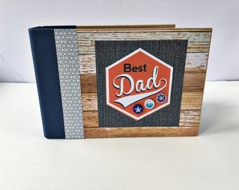 Dad Scrapbook Album, Premade Scrapbook Album, Mini Scrapbook, Father's Day Gift, Dad Gift, Photo Album, Family Scrapbook, Gift for Dad