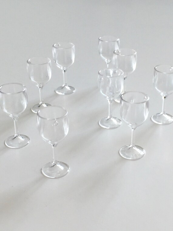 Miniature Clear Plastic Wine Glass Mini Wine Glass Miniature