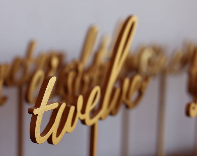 Table numbers-Wedding Numbers-Gold Table Numbers-Gold Wedding Numbers