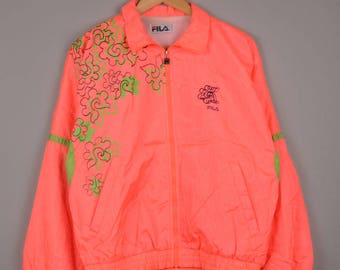 vintage fila windbreaker, fila jacket, fila vintage track jacket