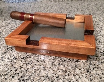 Wood ashtray, cigar ashtray, custom wood ashtray