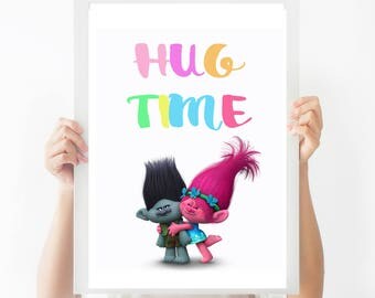 INSTANT DOWNLOAD - Trolls Sign - Wal Decor Art Print - Girls Bedroom Prints - Play room Decor Prints