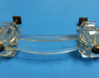 Antique Drawer Handle, Glass Two Screw Full Handle, ca. 1910
